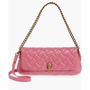 NWT Kurt Geiger London Long Kensington Quilted Leather Shoulder Bag